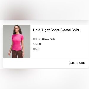 lululemon athletica Sonic Pink Short-Sleeve Tee